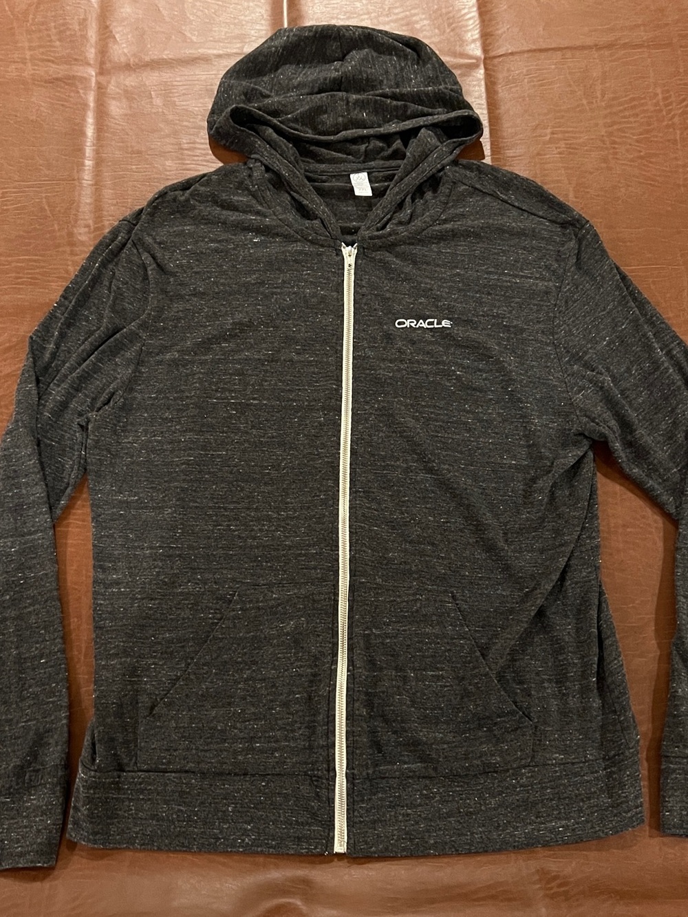 Oracle Technology Company Full-Zip Hoodie Sweatshirt - Tagged 2XL (Fit L / XL)